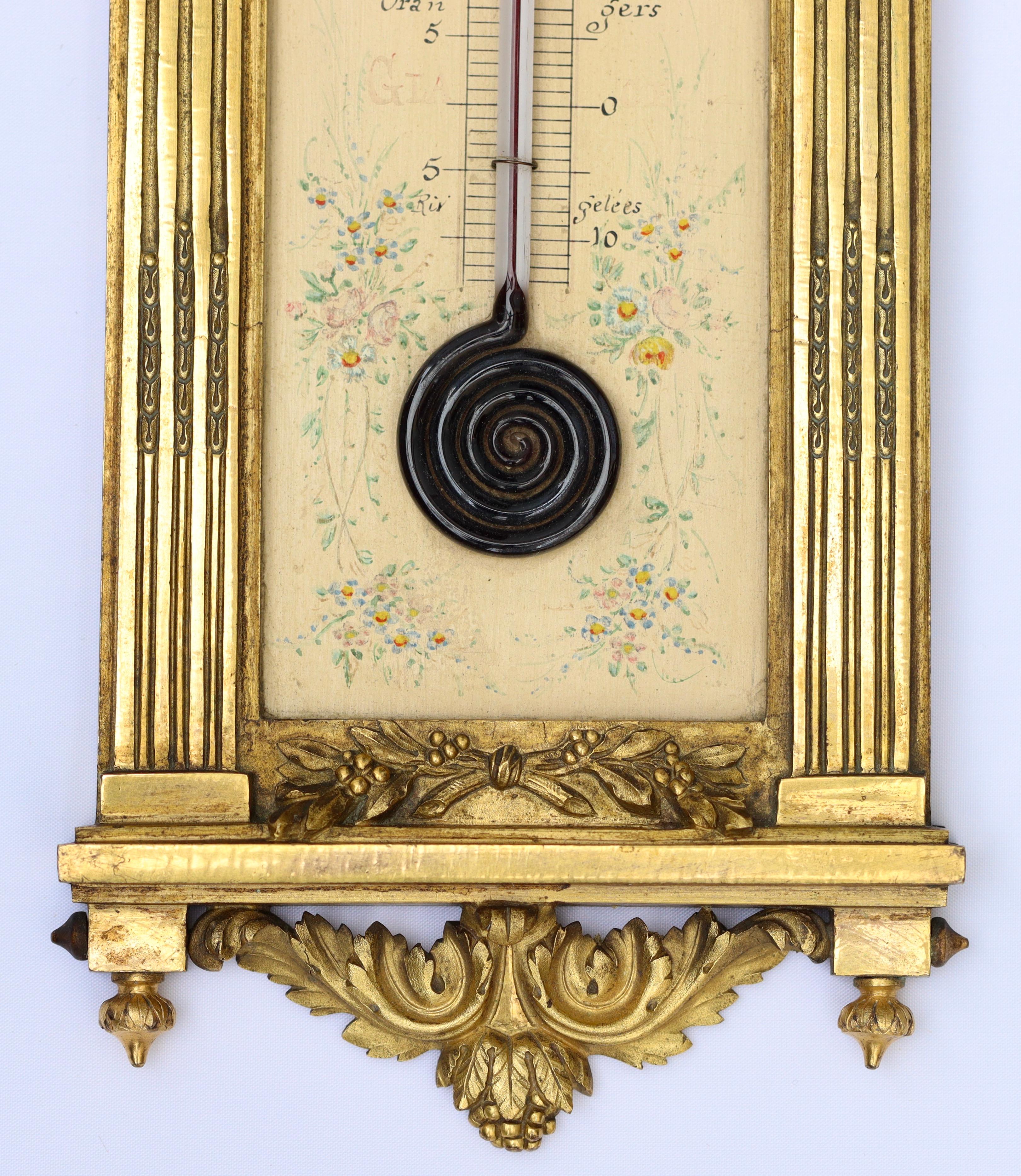 A French 19th Century Ormolu Thermometer circa 1880 6