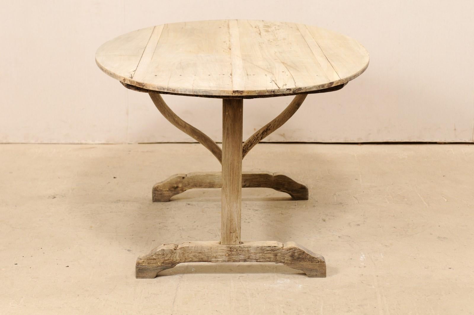 French 19th Century Oval-Shaped Wine Tasting Tilt-Top Table 4