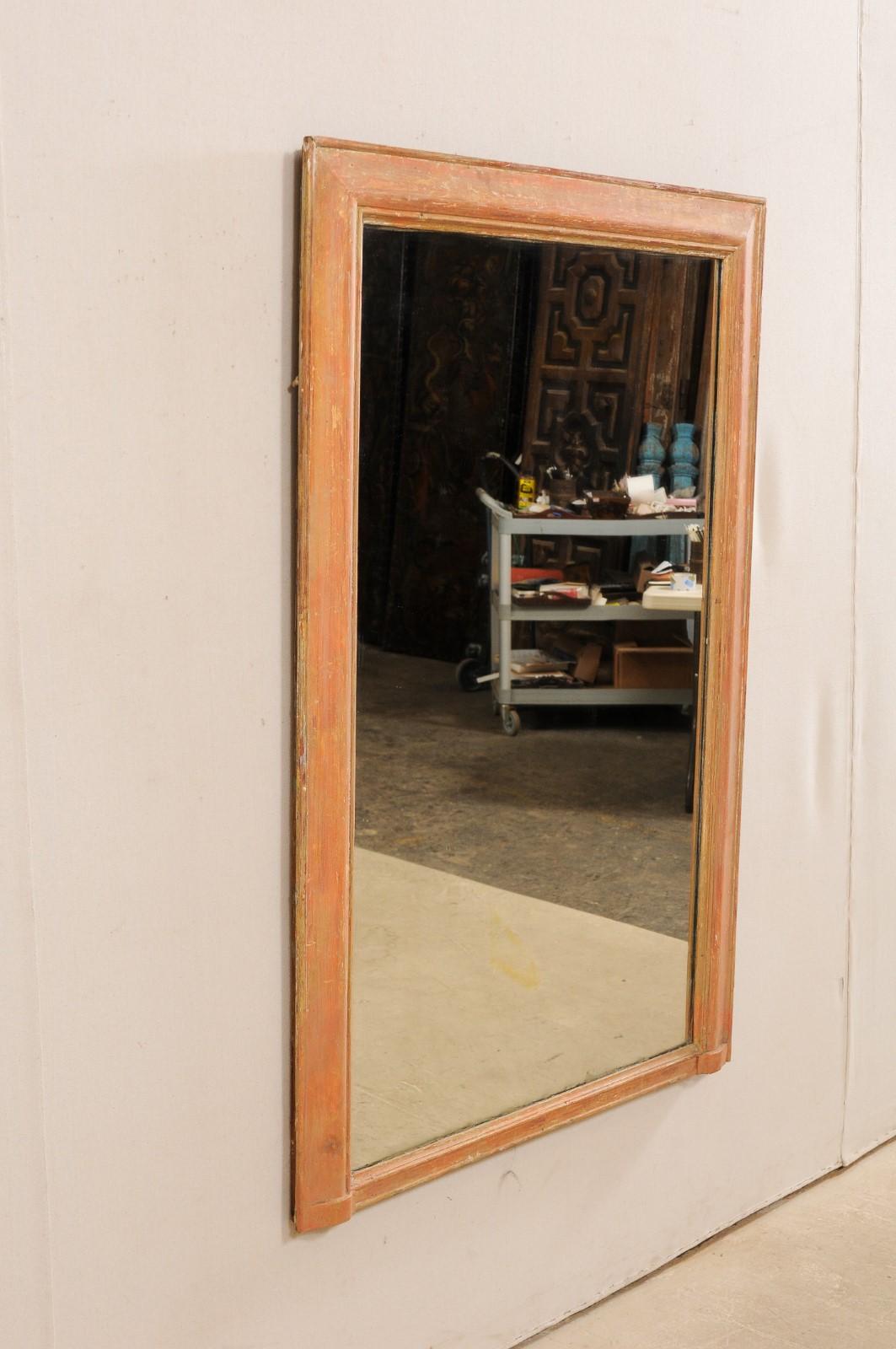 French 19th Century Painted Wood Rectangular-Shaped Mirror 7