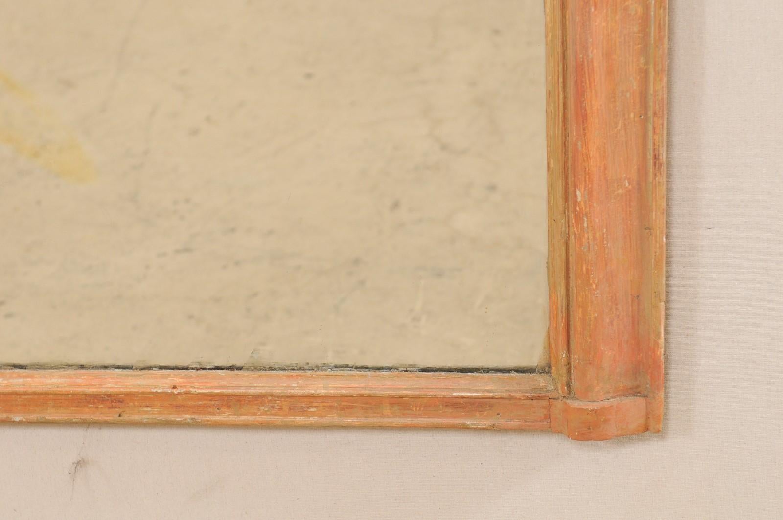 French 19th Century Painted Wood Rectangular-Shaped Mirror 5