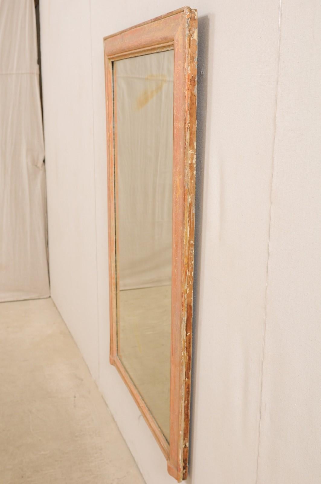 French 19th Century Painted Wood Rectangular-Shaped Mirror 6