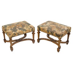 Antique A French 19th Century Pair of Louis XIV Style Stools