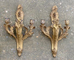 French 19th Century Pair of Louis XV Style Sconces