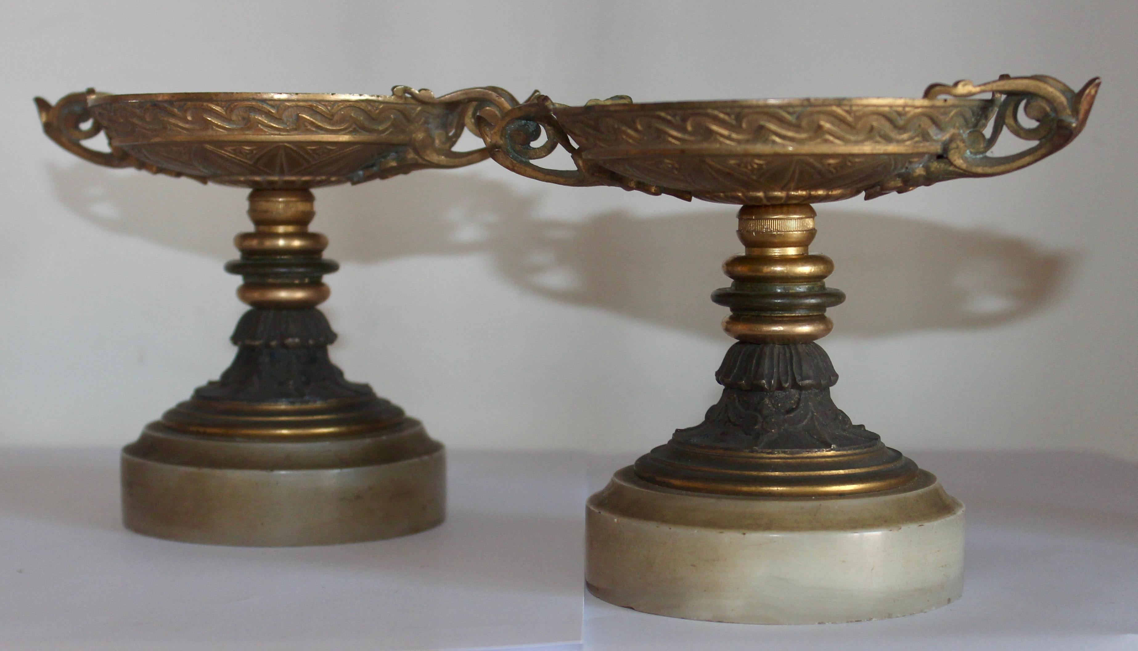 Neoclassical Revival French 19th Century Pair of Tazzas