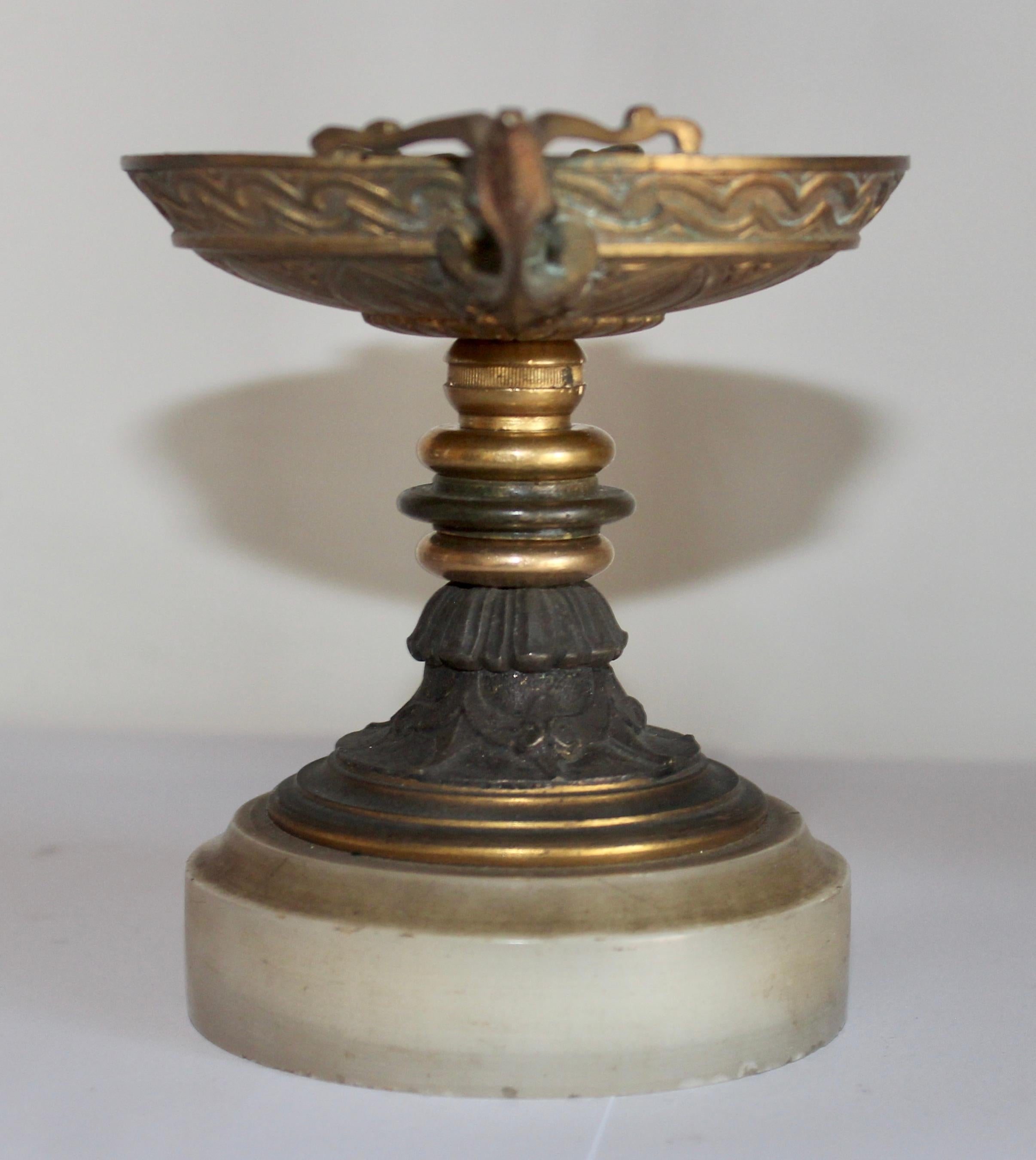 Bronze French 19th Century Pair of Tazzas