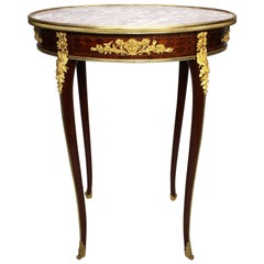 French 19th Century Parquetry & Ormolu Mounted Side Table Attr. François Linke