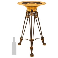 A French 19th century Renaissance st. patinated Bronze Ormolu Tazza/side table