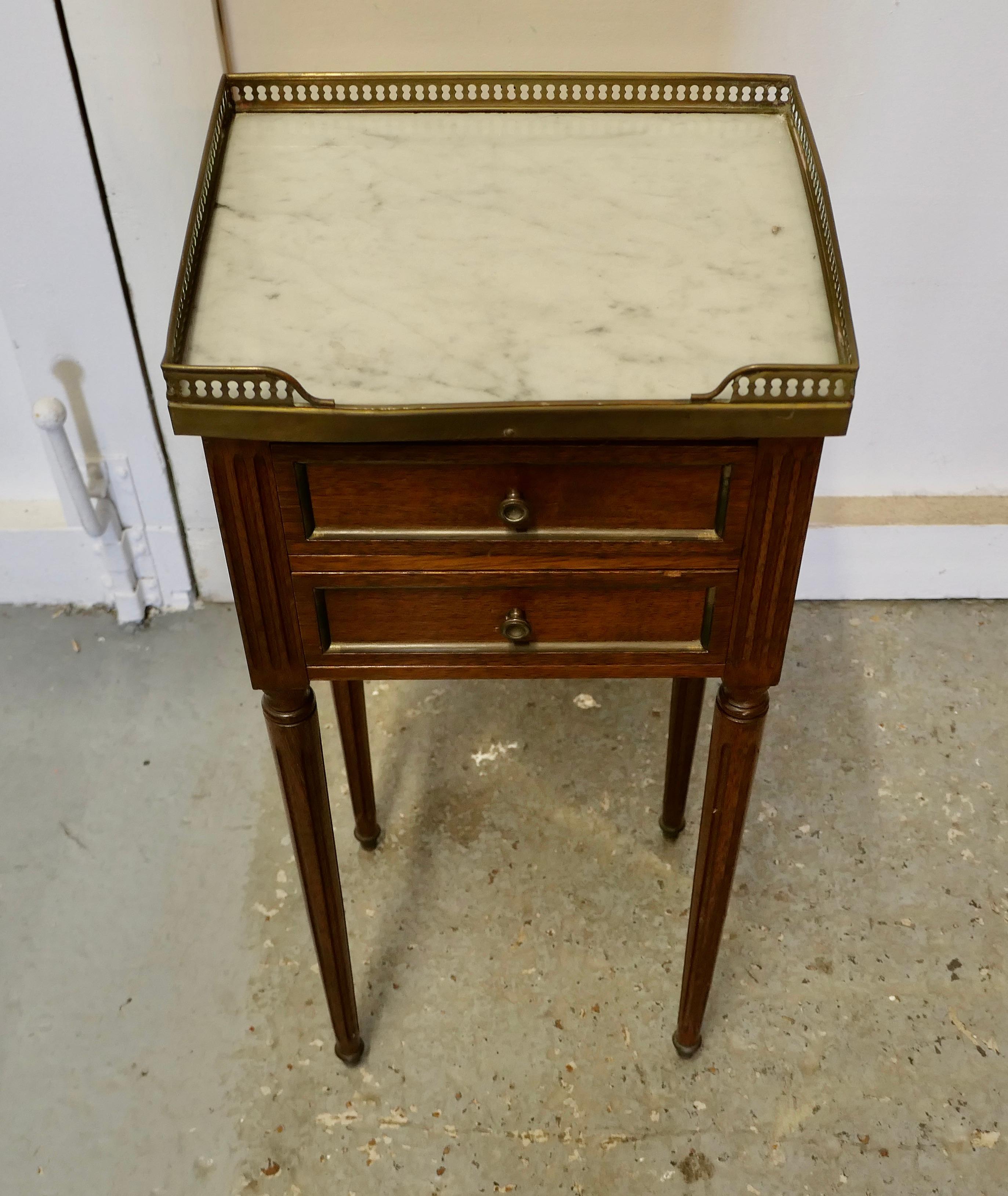 Art Nouveau French 19th Century Side Table or Bedside Cabinet