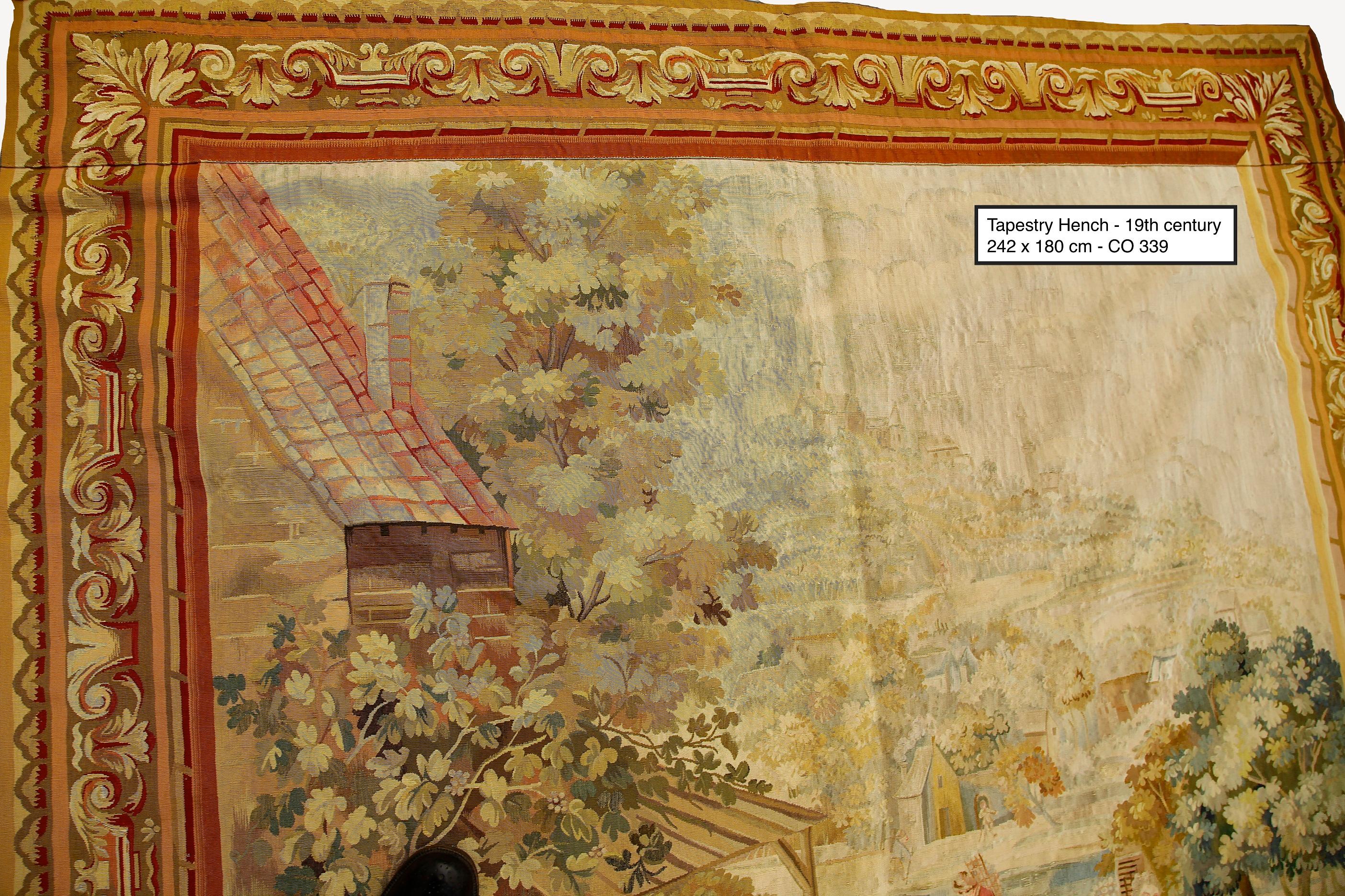 Französischer Wandteppich des 19. Jahrhunderts 5'11 x 8' im Zustand „Gut“ im Angebot in New York, NY