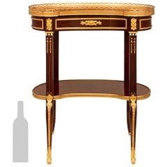 A French 19th century Transitional st Moucheté Brocatelle d' Espagne marble side