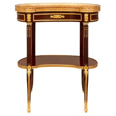 A French 19th century Transitional st Moucheté Brocatelle d' Espagne marble side