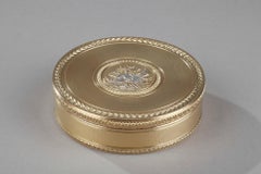French 19th Century Vermeil Box with Its Leather Case Signed Boin-Taburet
