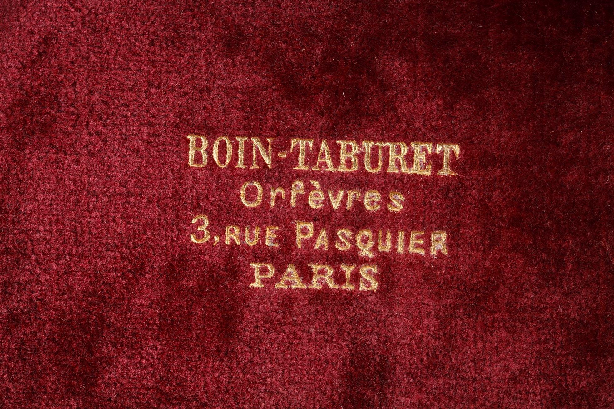 Französische Vermeil-Schachtel aus dem 19. Jahrhundert mit Ledergehäuse, signiert Boin-Taburet 4