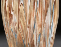 A French 20th Century Art Pottery Drip Glaze Table Lamp