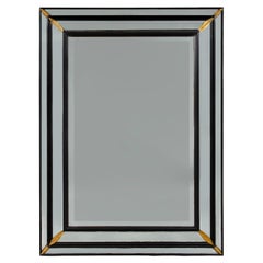Miroir rectangulaire ébonisé de la Maison Charles, France, 20e siècle