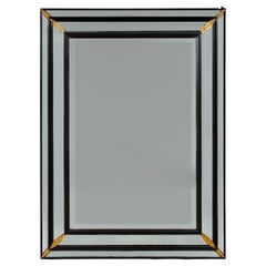 Miroir rectangulaire ébonisé de la Maison Charles, France, 20e siècle