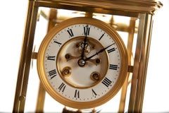 French 8 Day Striking Four Glass Clock by Japy Freres, Paris, Late 19th Century