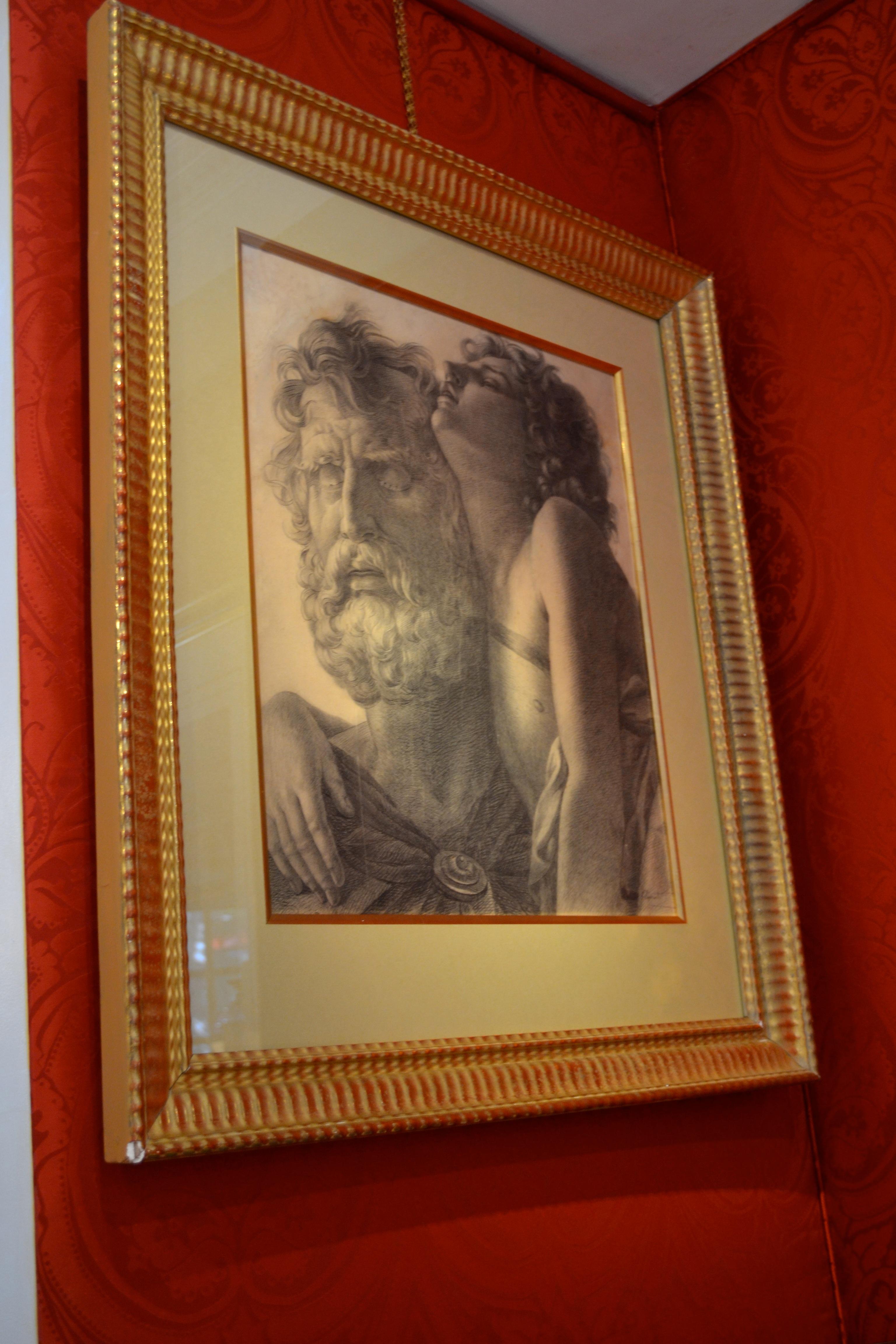 Francese Disegno dell'Accademia di Francia del comandante bizantino Belisario dopo Gerard in vendita