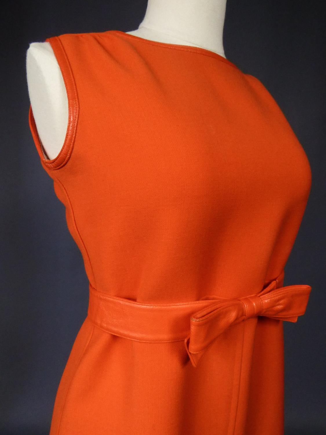 Robe française André Courrèges Couture Future numérotée 0045426 Circa 1970/1972 en vente 6