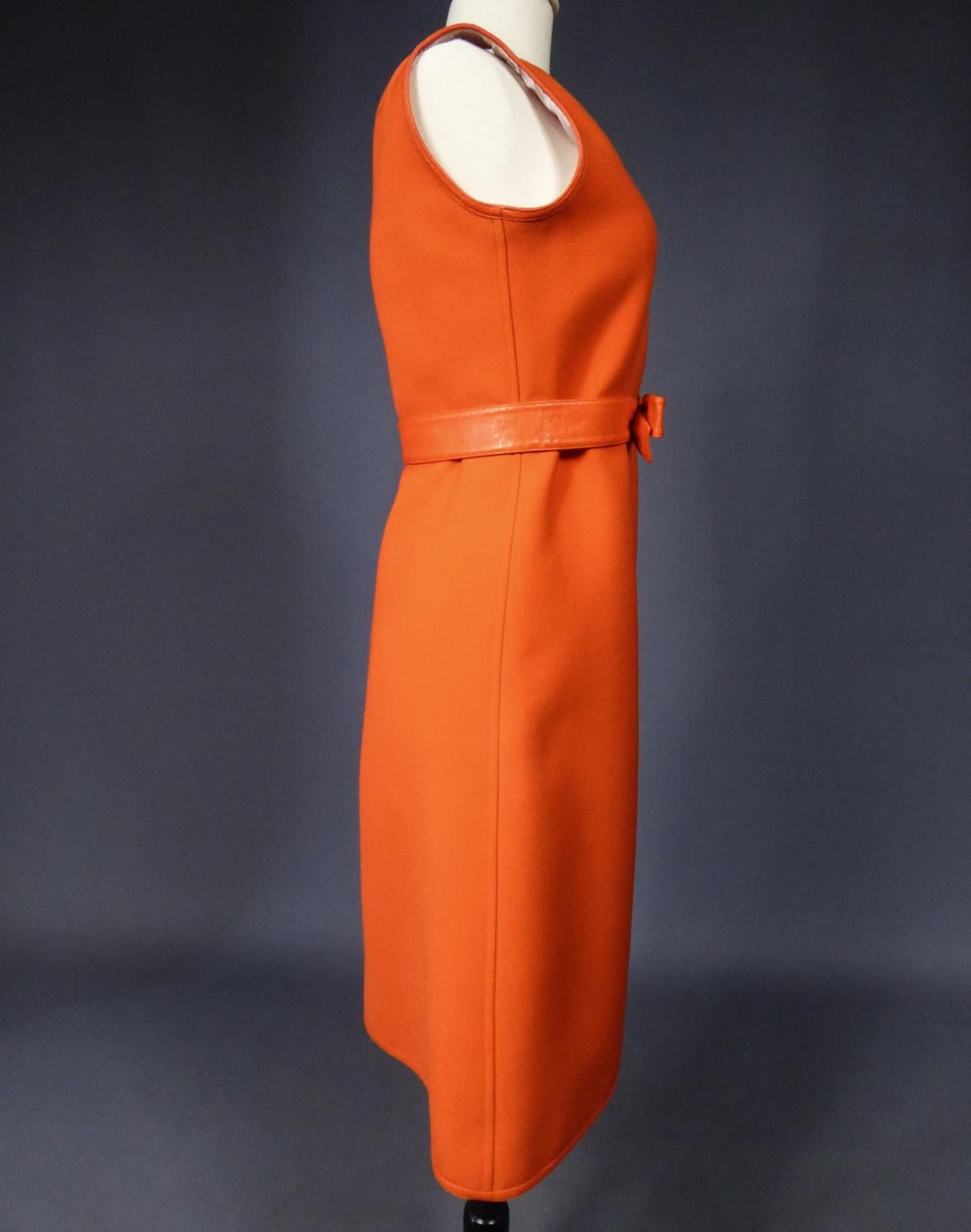 Robe française André Courrèges Couture Future numérotée 0045426 Circa 1970/1972 en vente 7