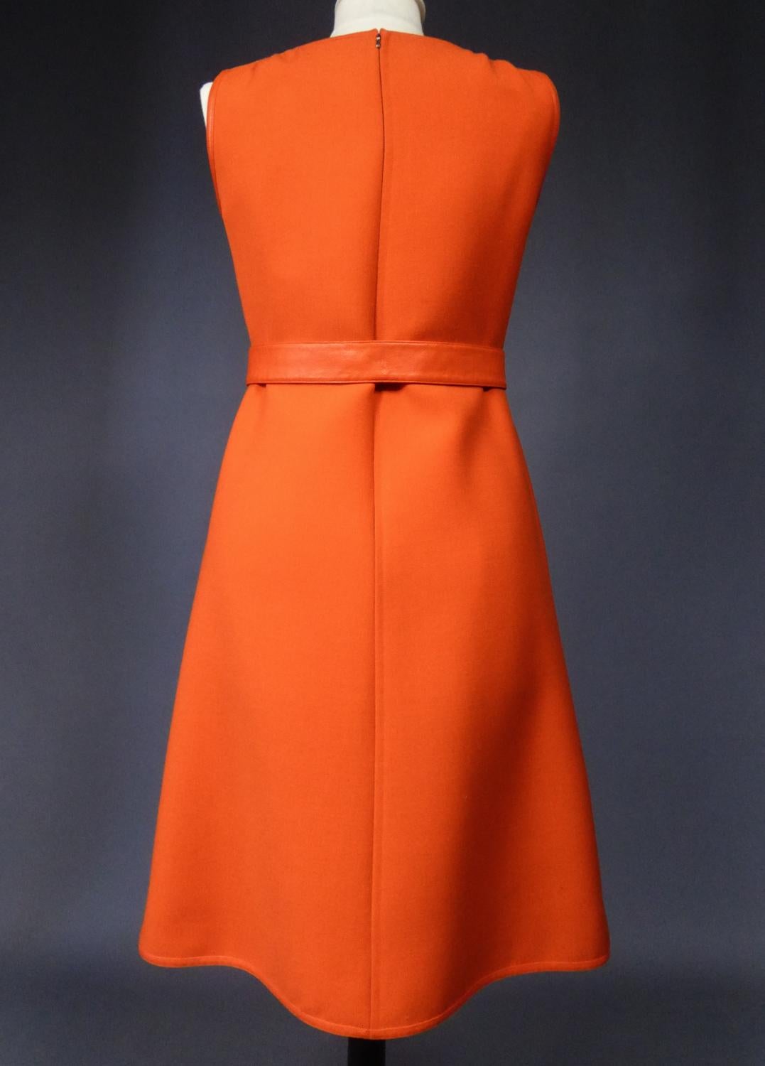 Robe française André Courrèges Couture Future numérotée 0045426 Circa 1970/1972 en vente 10