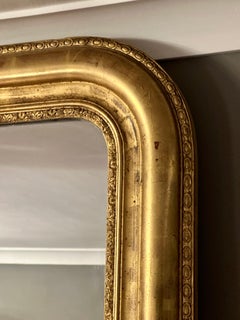 A French Antique Louis Philippe Domed Top Gold Gilt Mirror