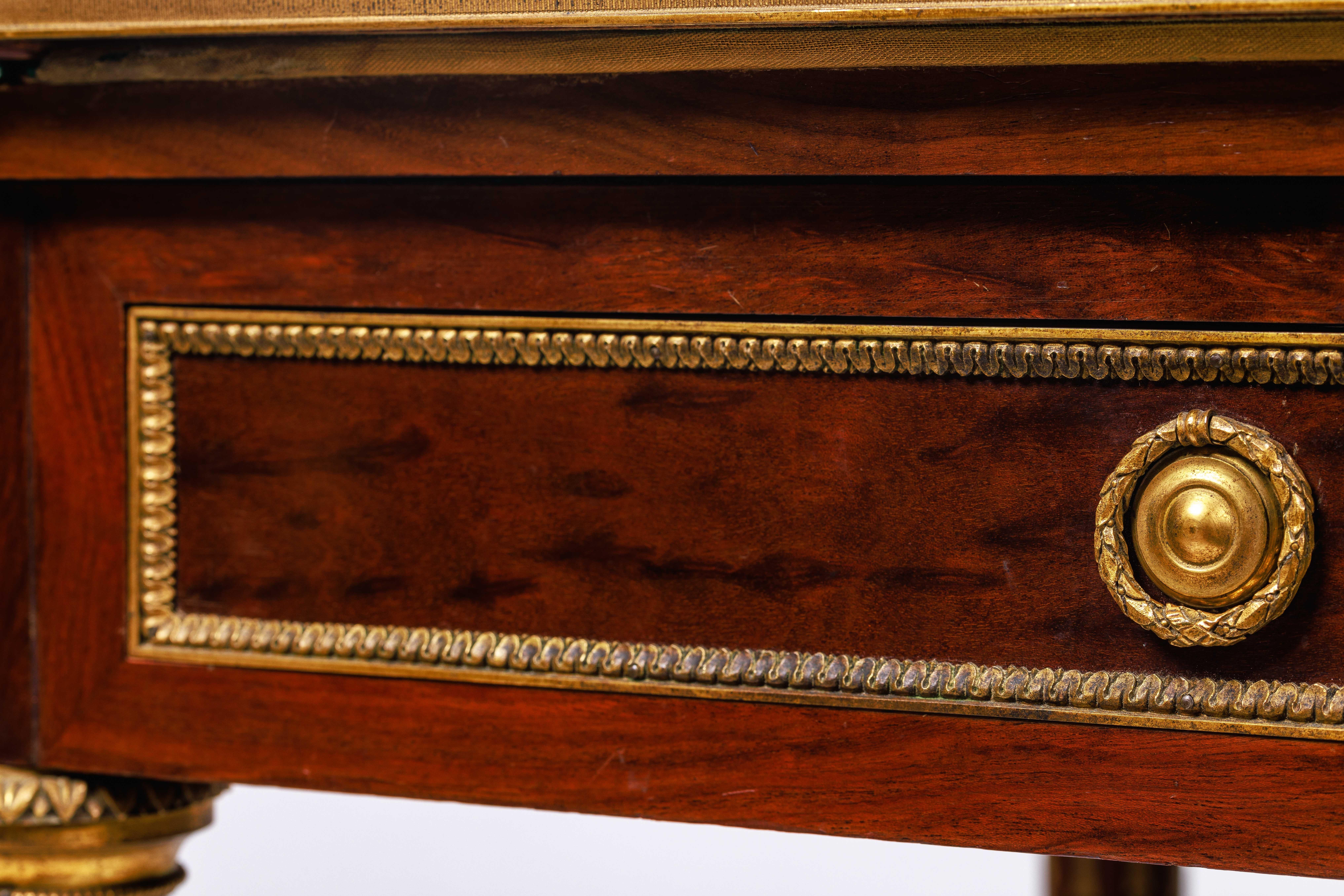 French Antique Ormolu-Mounted Mahogany Envelope Games Card Table, C. 1870 7