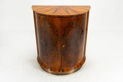 A French Art Deco Bar Cabinet With Mirrored Interior