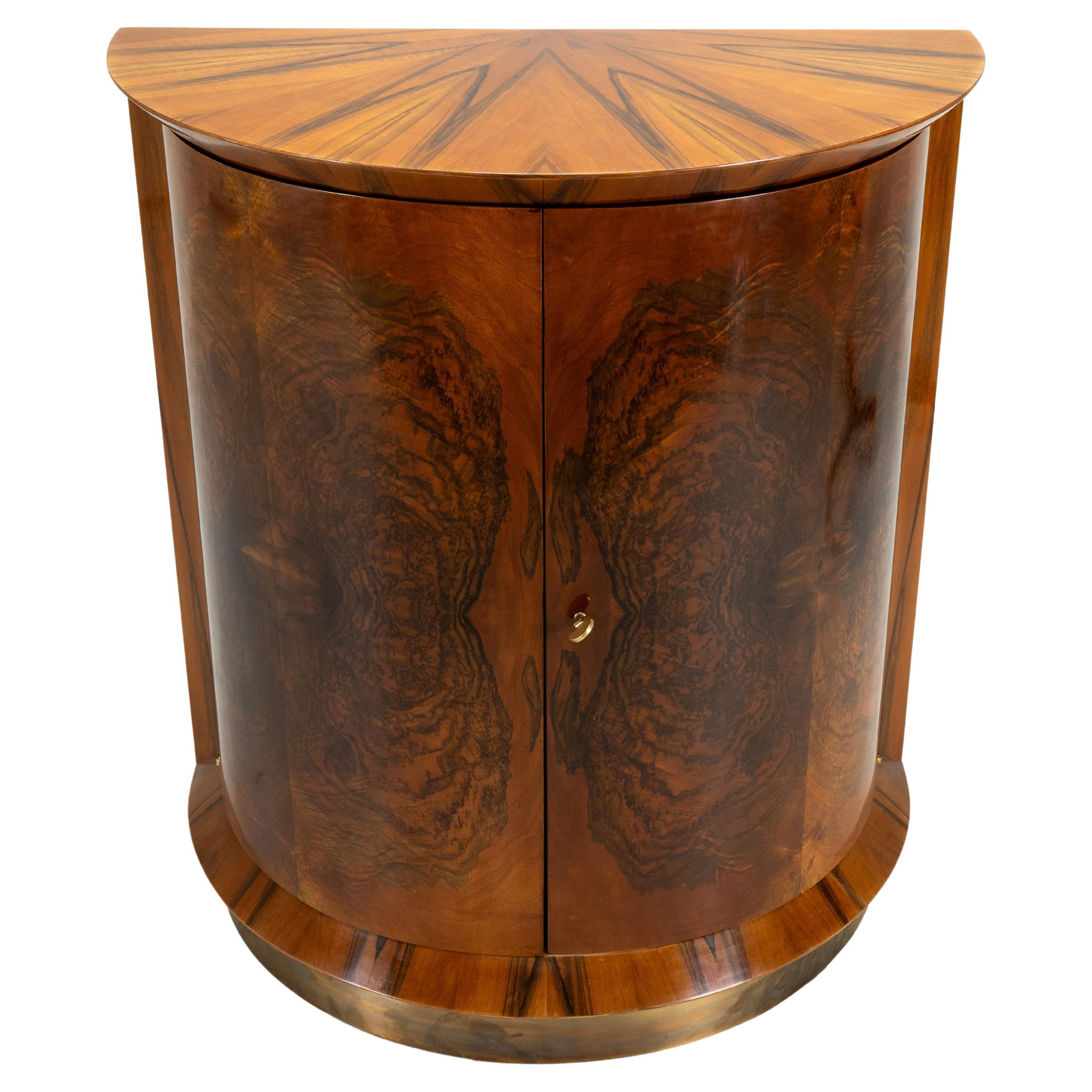 A French Art Deco Bar Cabinet With Mirrored Interior For Sale