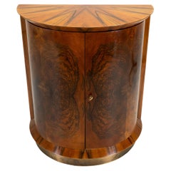 A French Art Deco Bar Cabinet With Mirrored Interior