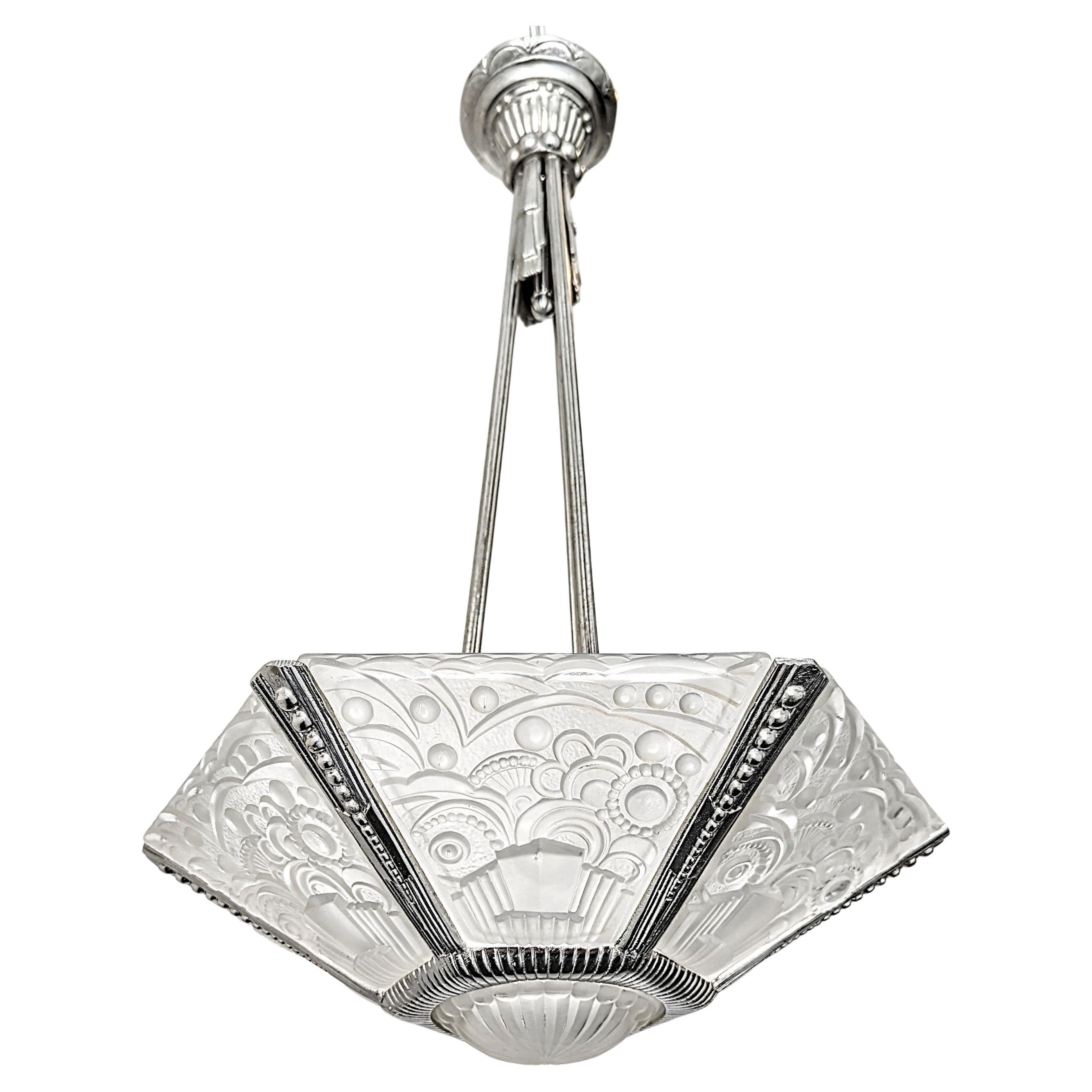 A French Art Deco chandelier was designed by the master 