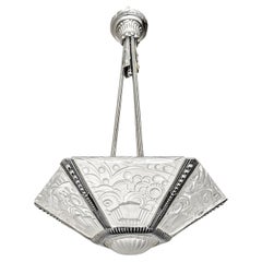 Lustre Art déco français par Georges Leleu