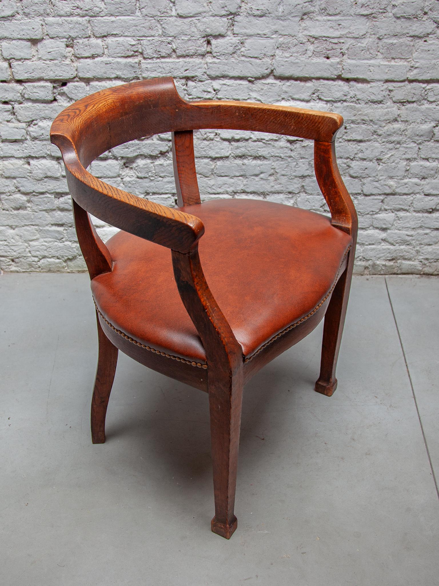 A French Art Deco Desk, Side Chair For Sale 1