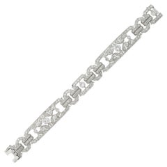 Bracelet Art déco français serti de diamants