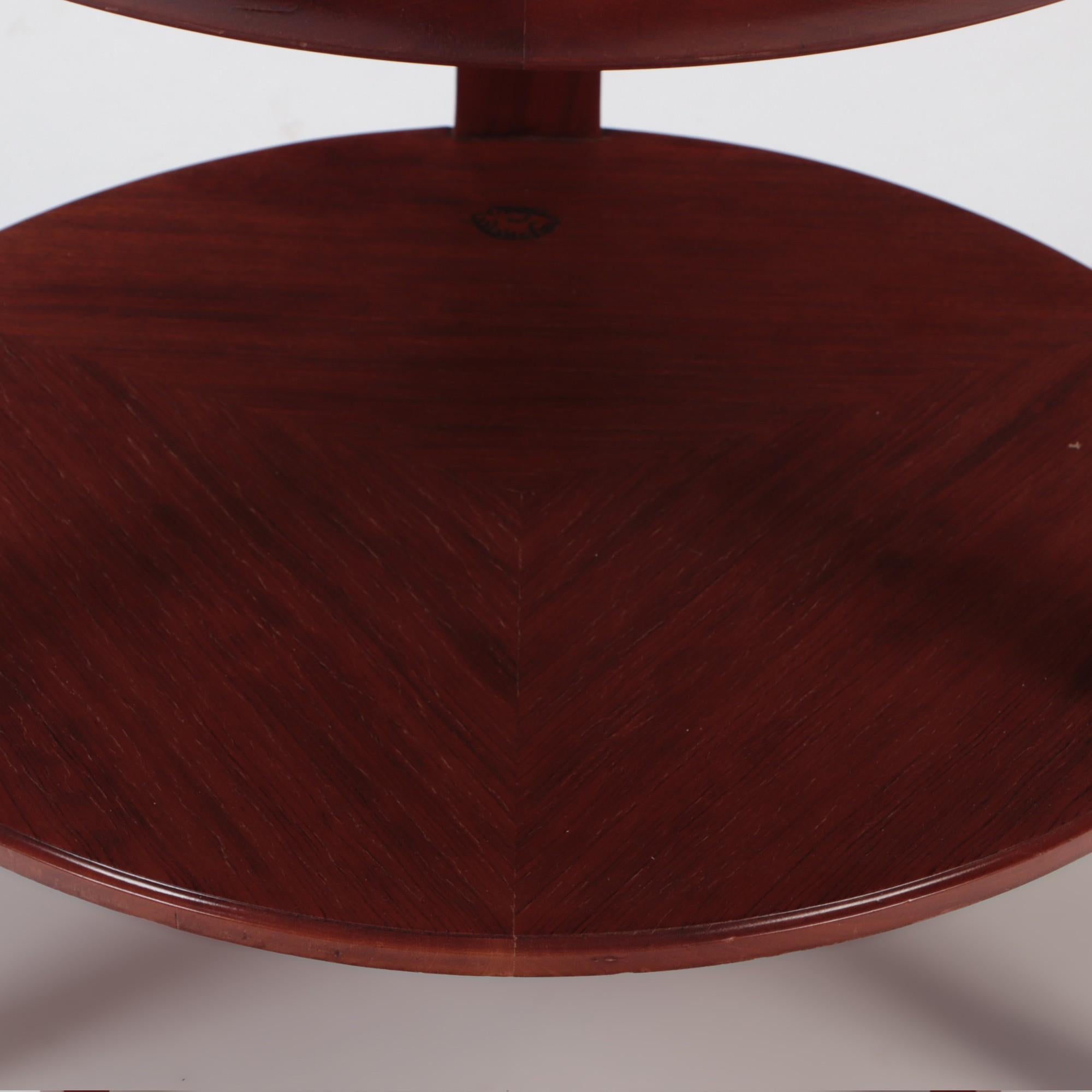 Mid-20th Century French Art Deco Mahogany Side Table by Louis Majorelle, Signed, Circa 1930 For Sale