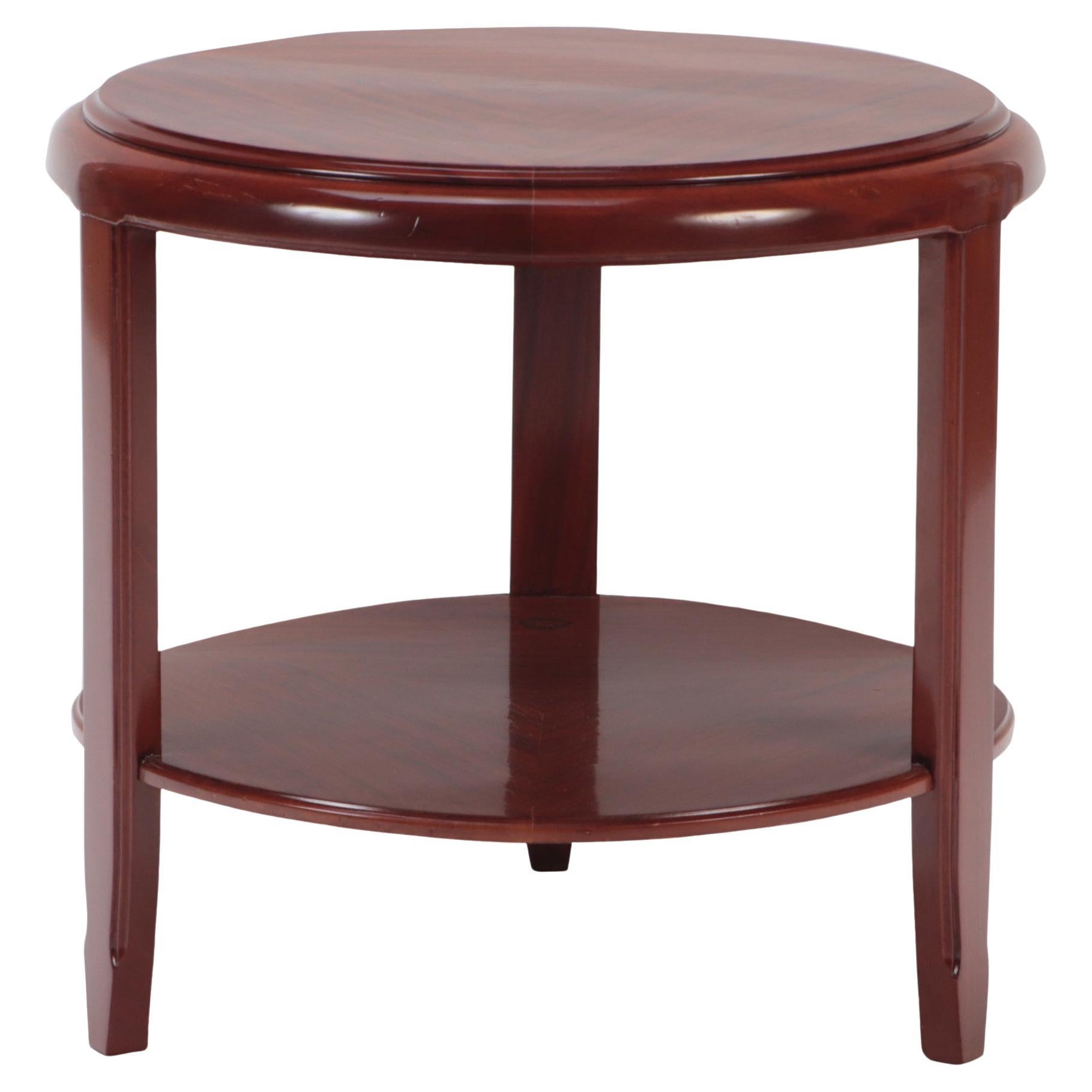 French Art Deco Mahogany Side Table by Louis Majorelle, Signed, Circa 1930