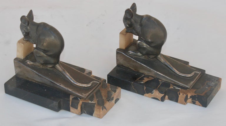 Bronze French Art Deco Pair of Bookends, circa 1930