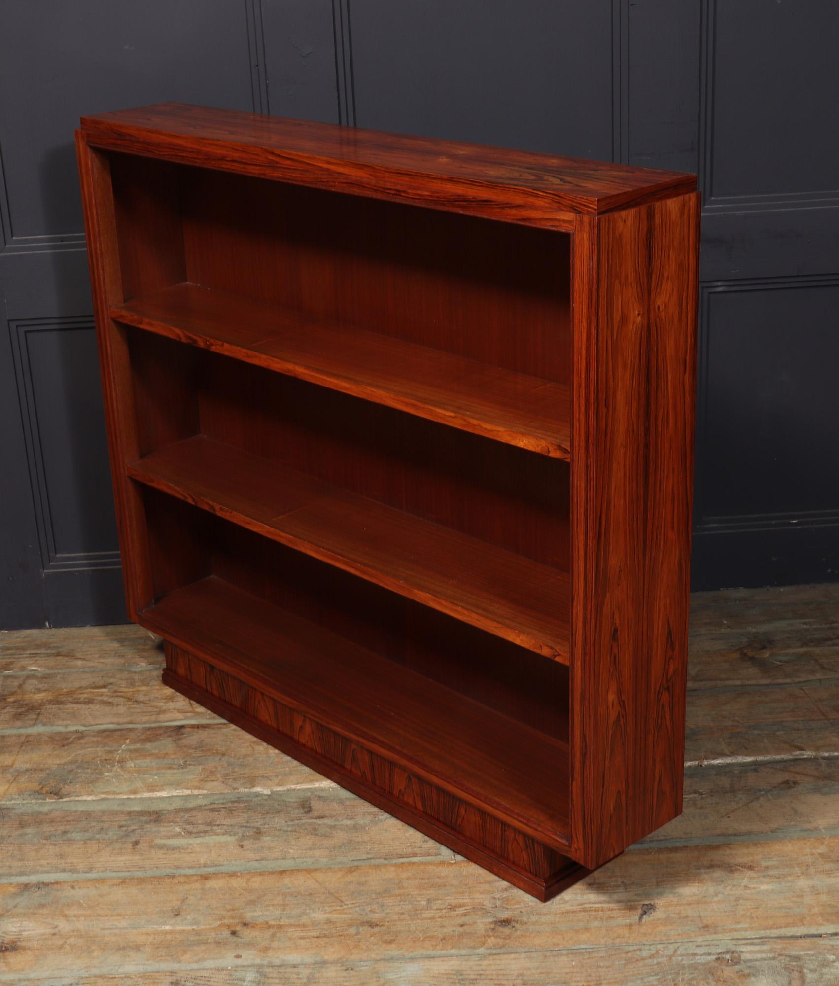 A French Art Deco rosewood Open Bookcase 5