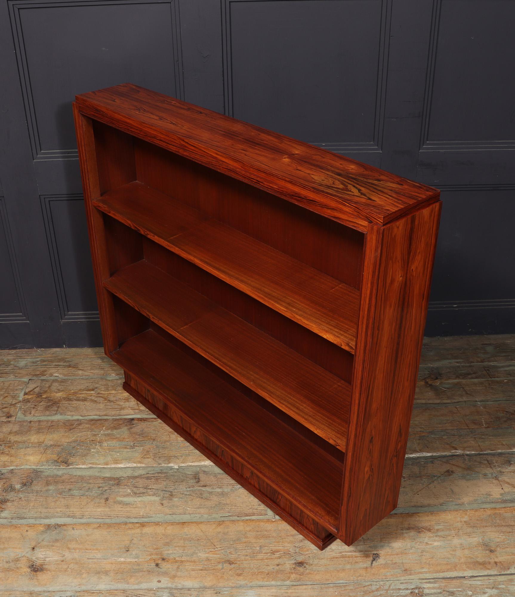 A French Art Deco rosewood Open Bookcase 6
