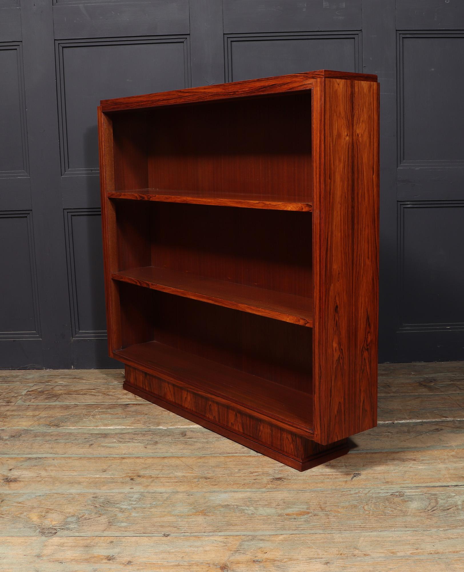 A French Art Deco rosewood Open Bookcase 7