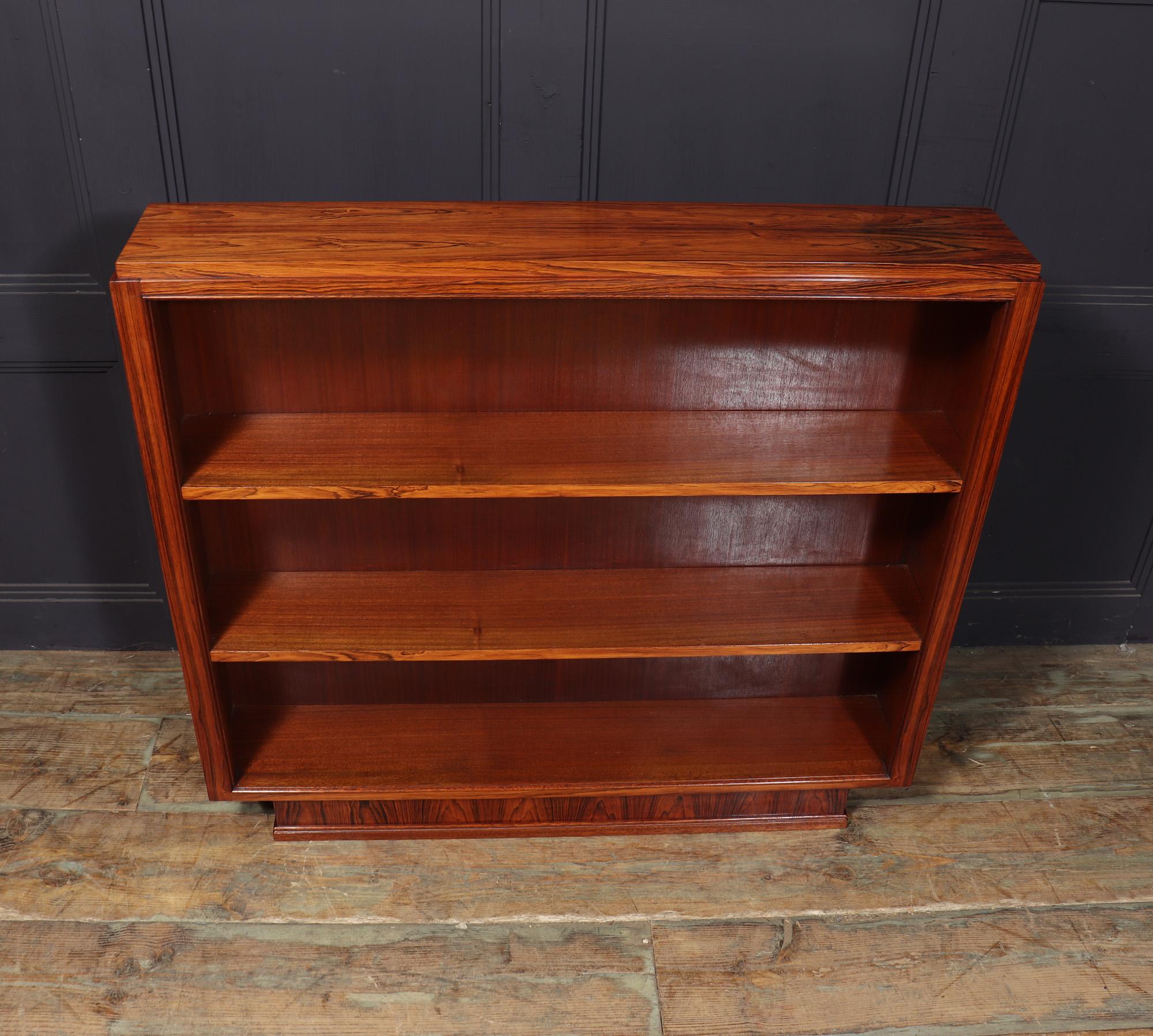 Rosewood A French Art Deco rosewood Open Bookcase