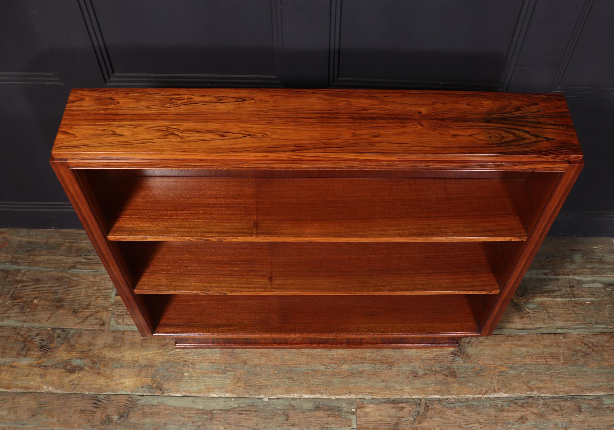 A French Art Deco rosewood Open Bookcase 1