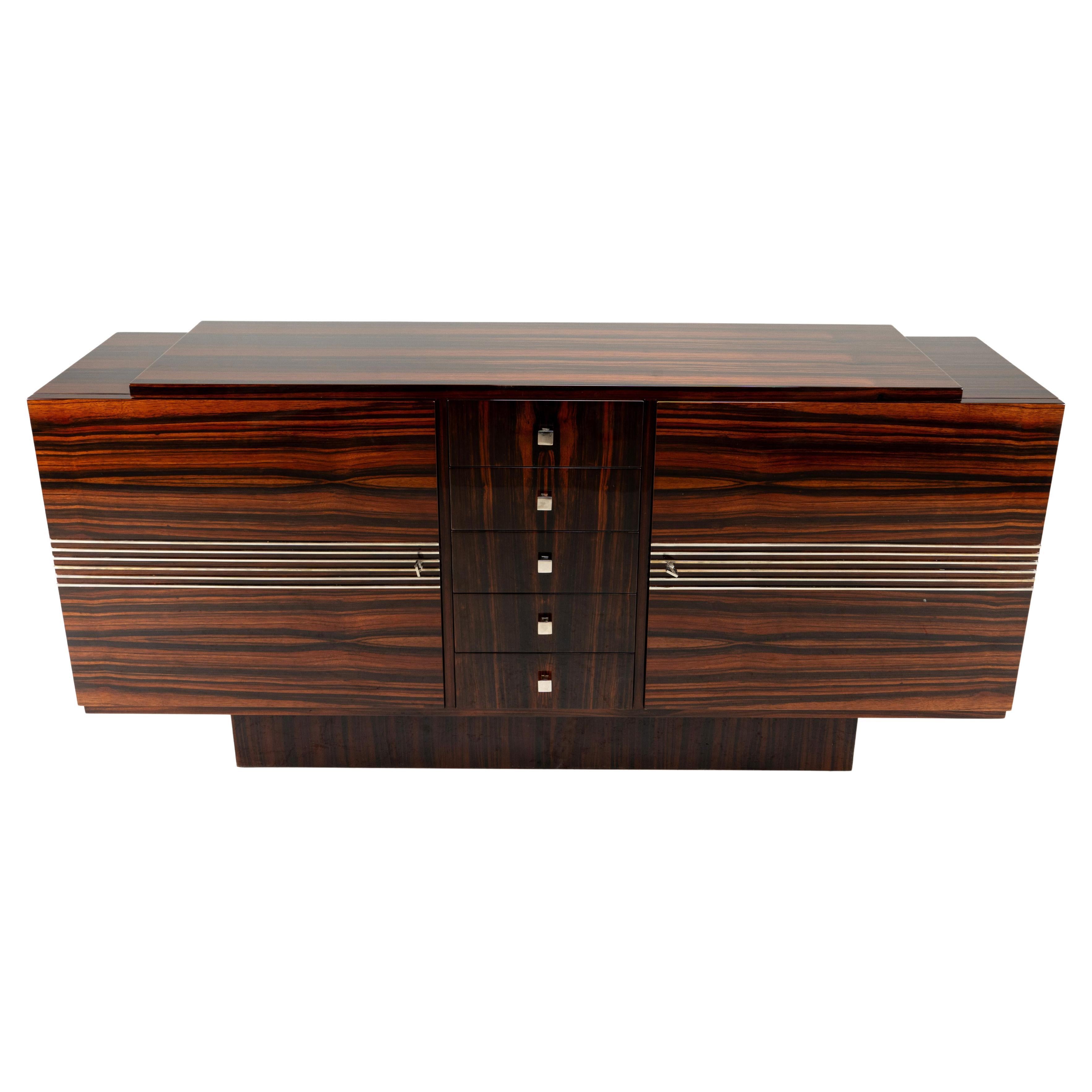 A French Art Deco Sideboard with 5 Drawers