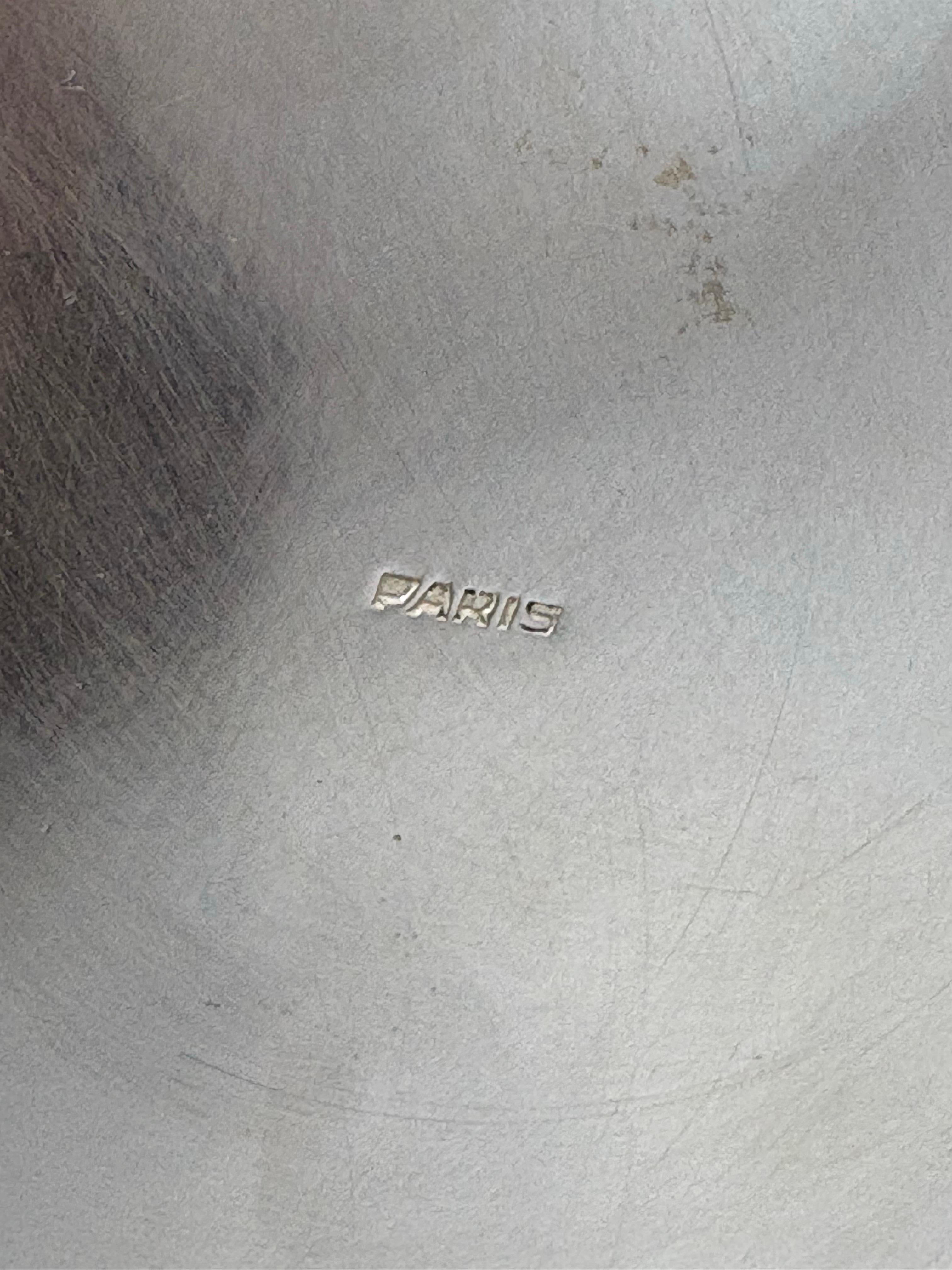 Französischer versilberter Champagner-/Weinkühler im Art-Déco-Stil mit Griffen aus Palisanderholz im Angebot 5