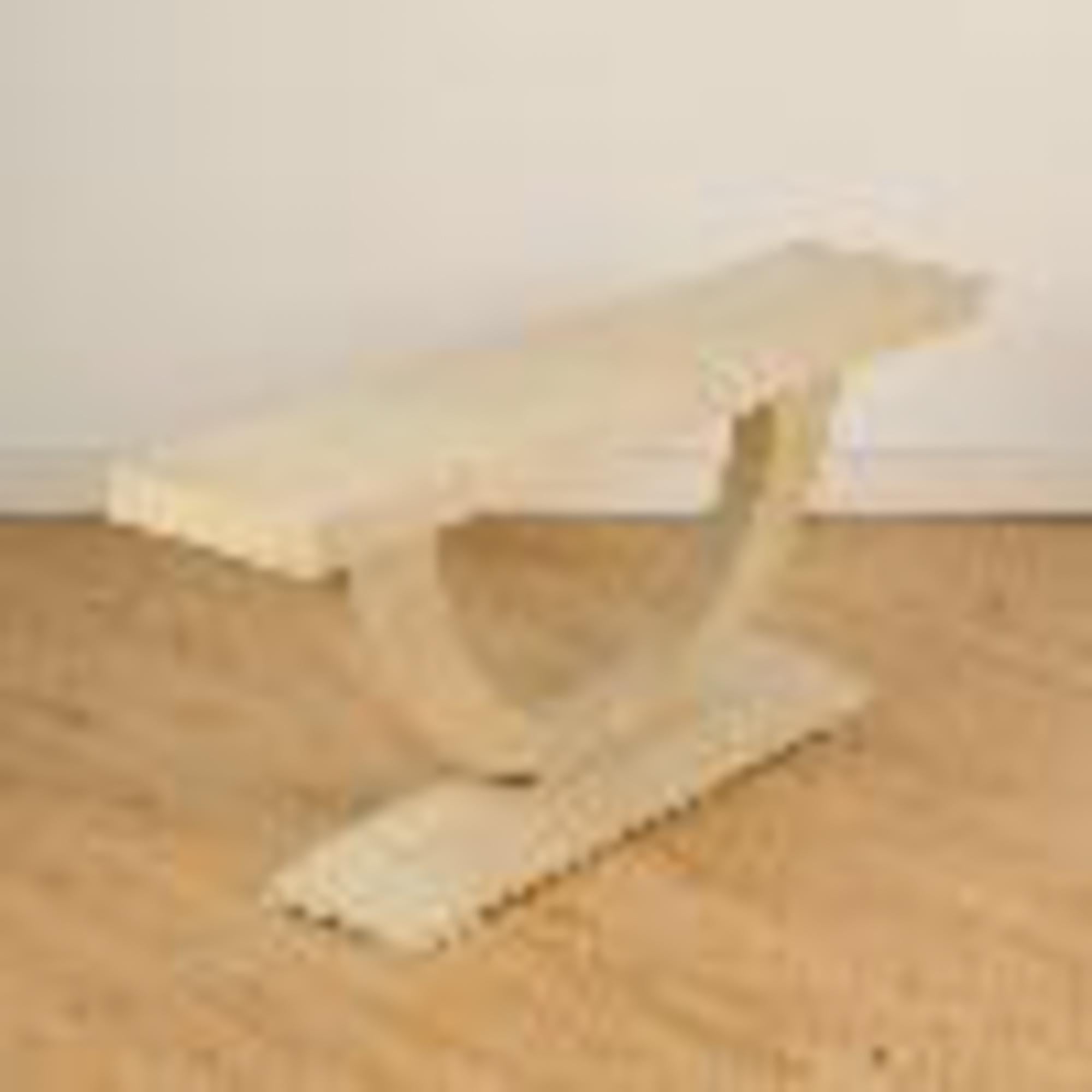 Late 20th Century French Art Deco Style Parchment Console Table circa 1990