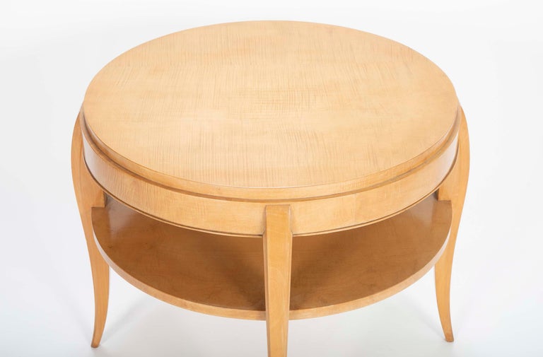 French Art Deco Sycamore Side Table For Sale 2