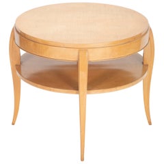 French Art Deco Sycamore Side Table