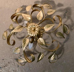French Art Deco Toleware Ceiling Light