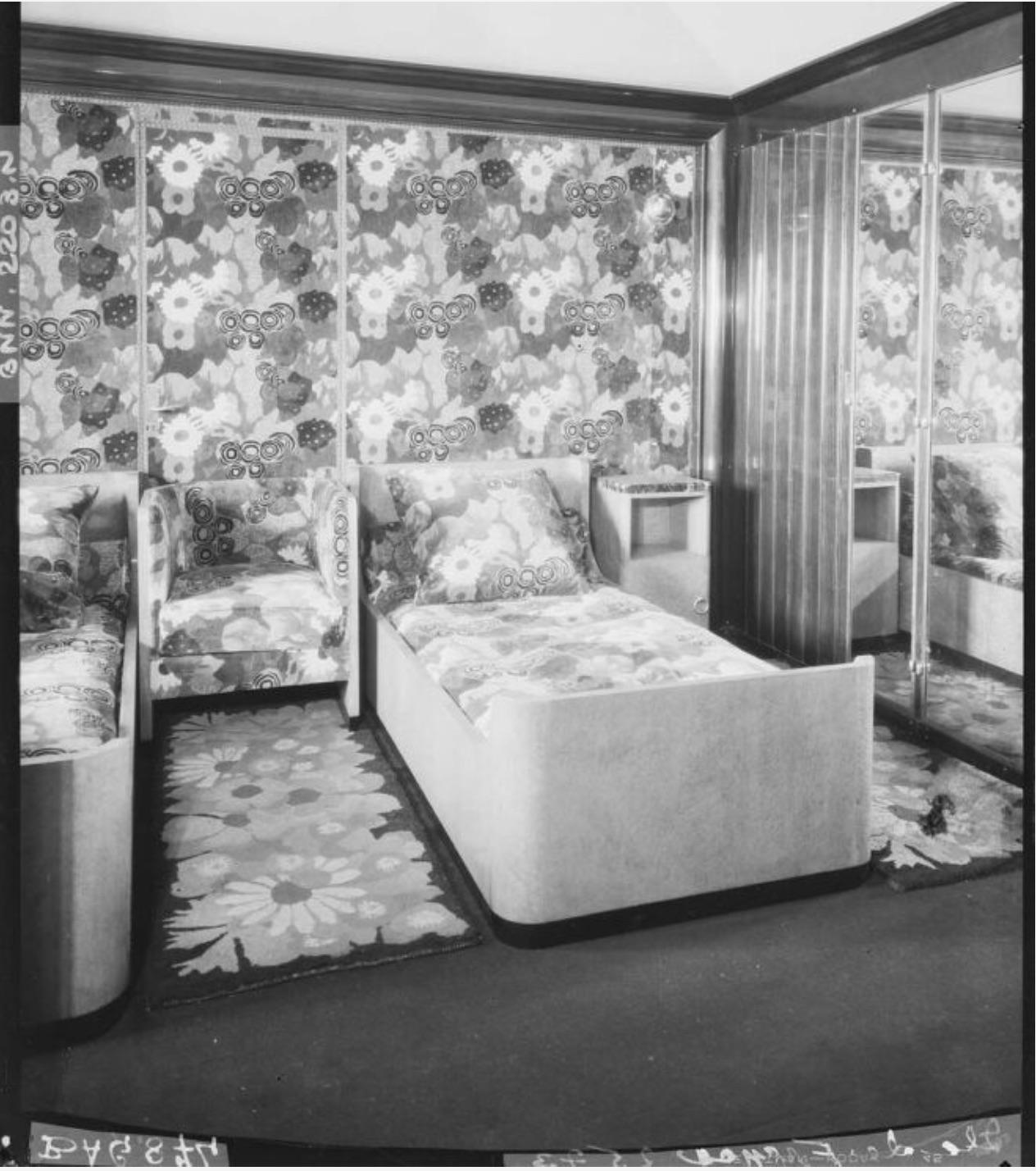 Francese Collezione Alriz: Tappeto in lana Art Deco francese di Paul Poiret per Atelier Martine in vendita