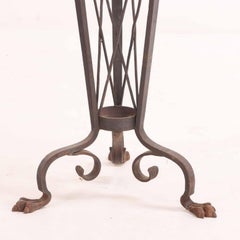 A French Art Deco Wrought Iron Plant Stand / Pedestal, C. 1920.